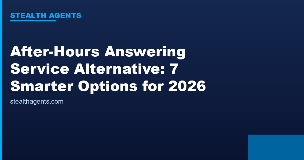 After-hours answering service alternative options compared for 2026