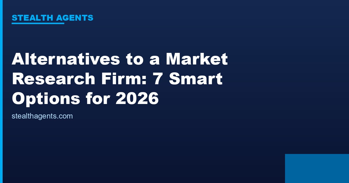 Alternatives to a market research firm compared for 2026