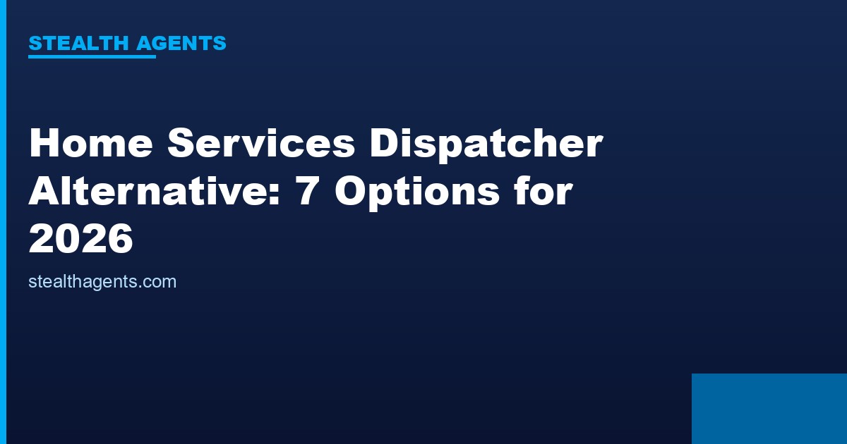 Home services dispatcher alternative options for technicians and customers