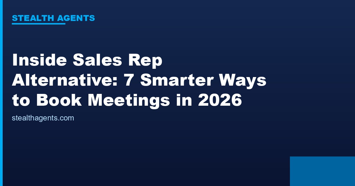 Inside sales rep alternative options compared for 2026