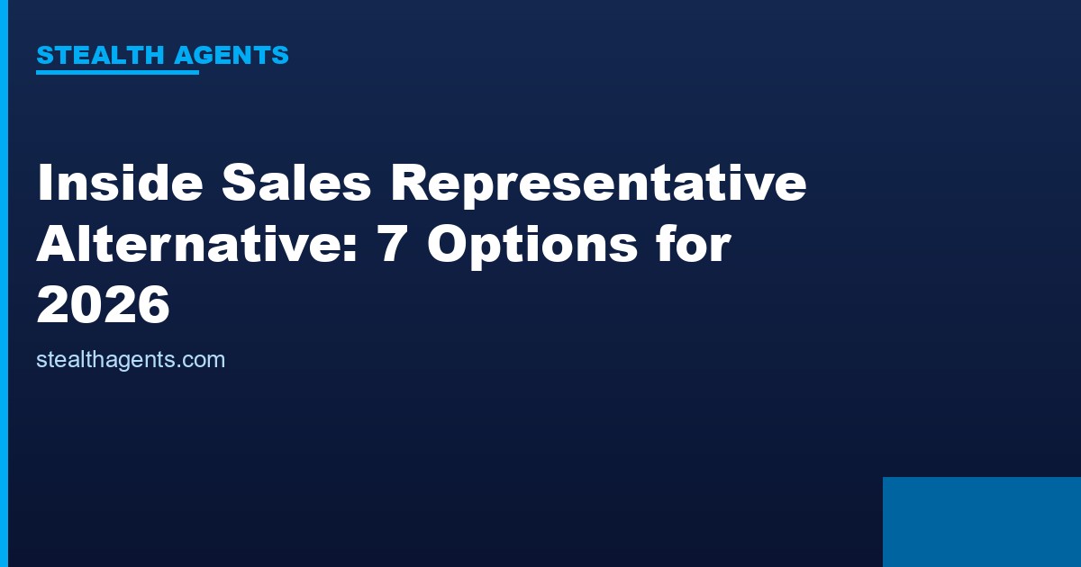 Inside sales representative alternative options compared for 2026