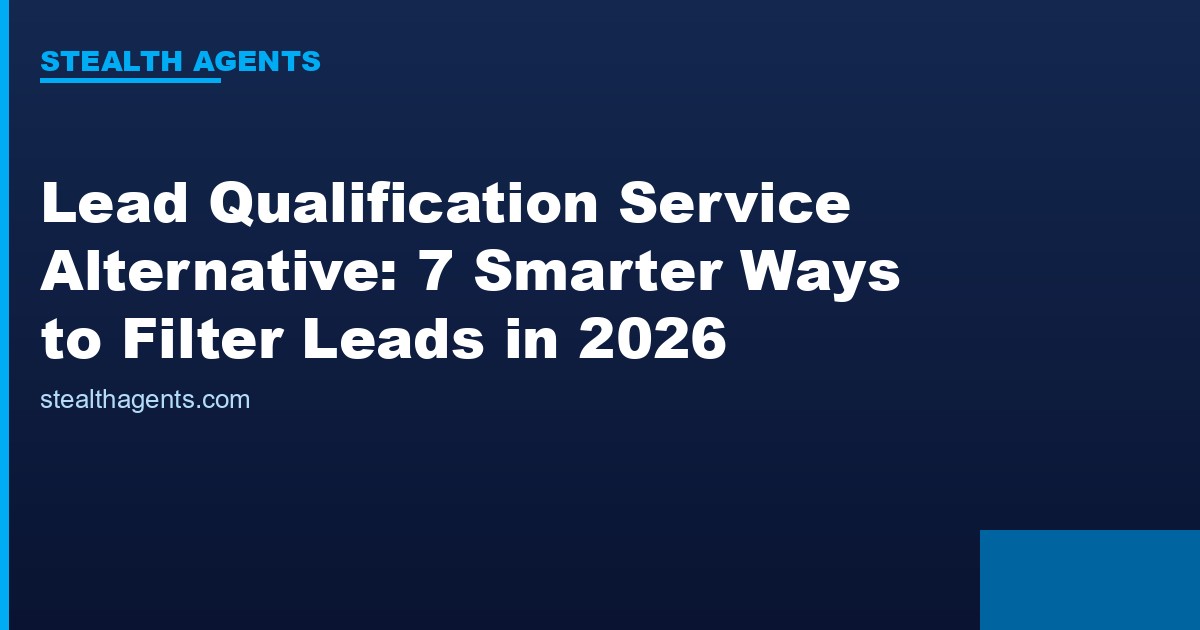 Lead qualification service alternative options compared for 2026