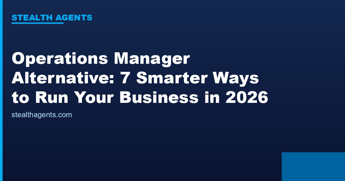 Operations manager alternative options compared for 2026