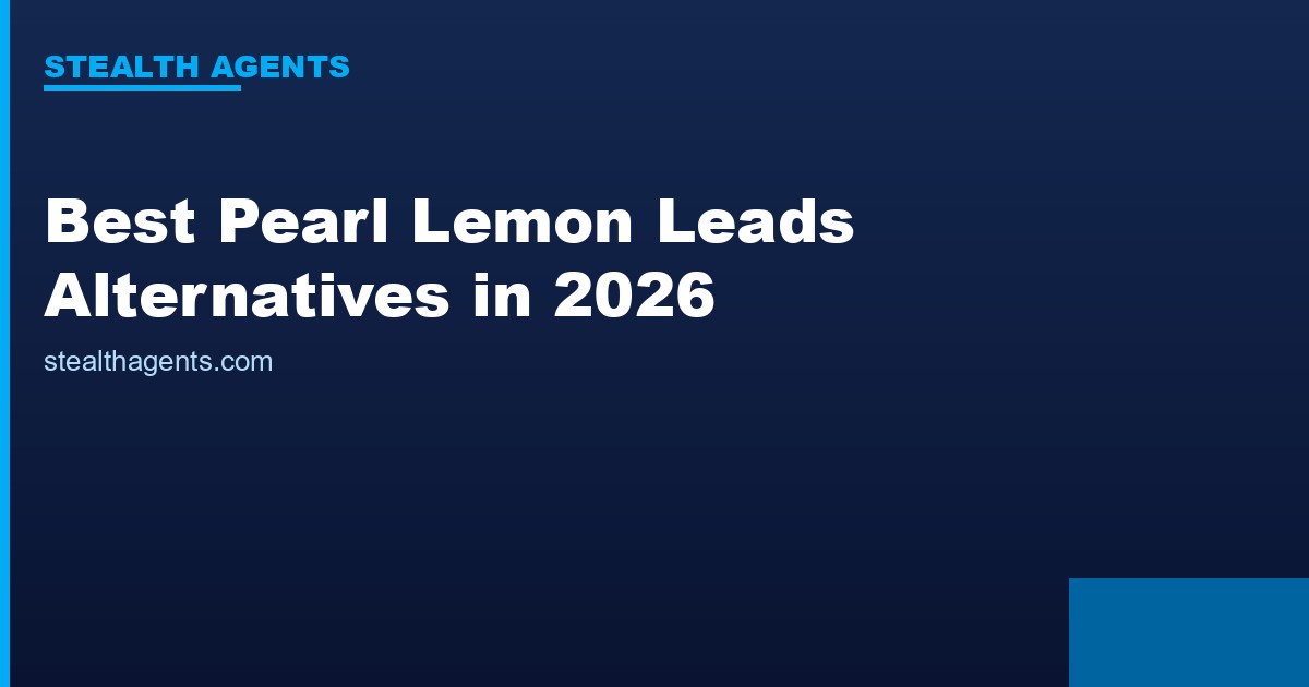 Best Pearl Lemon Leads Alternatives in 2026: Top Services Compared