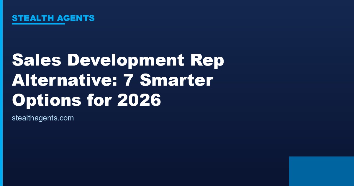 Sales Development Rep Alternative options compared for 2026