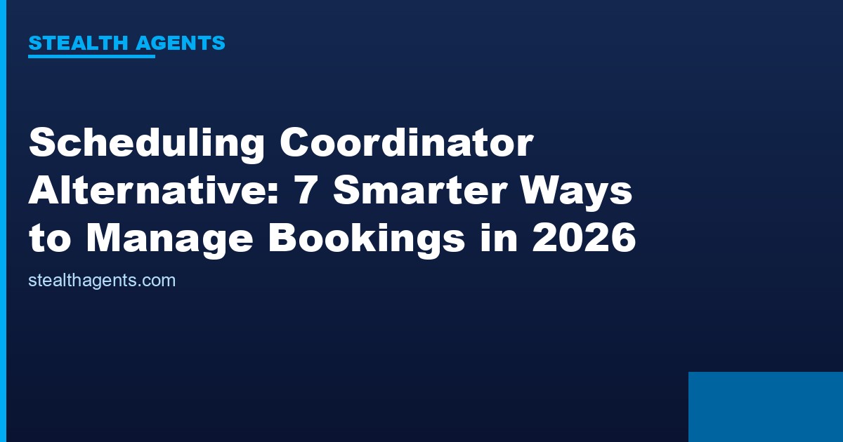 Scheduling coordinator alternative options compared for 2026