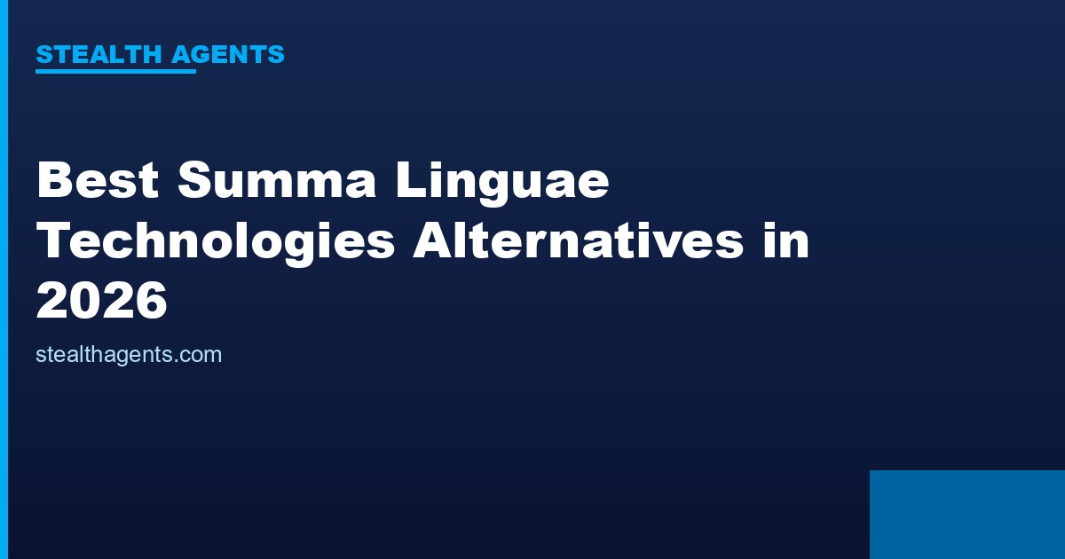 Best Summa Linguae Technologies Alternatives in 2026: Top Services Compared