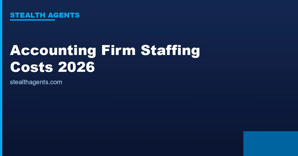 Accounting firm staffing costs 2026: salary and labor cost data