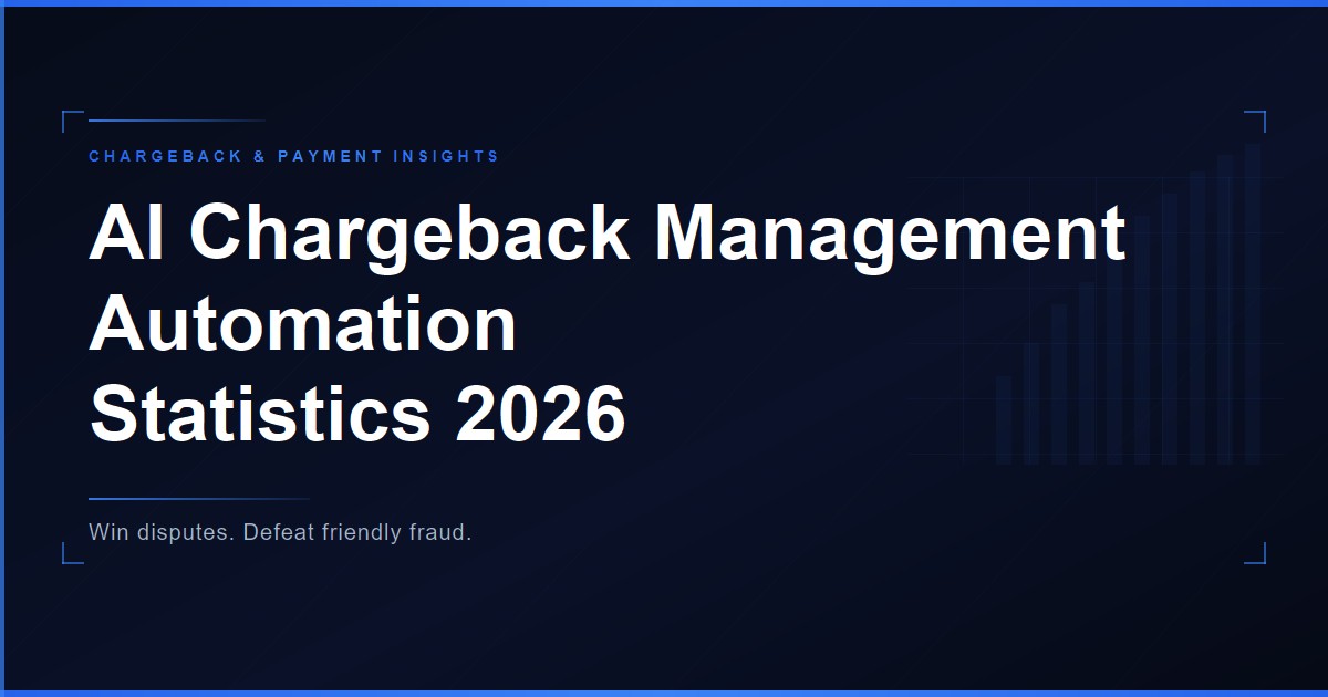 AI Chargeback Management Automation Statistics 2026: Win Rates, Cost Reduction, and Adoption Data