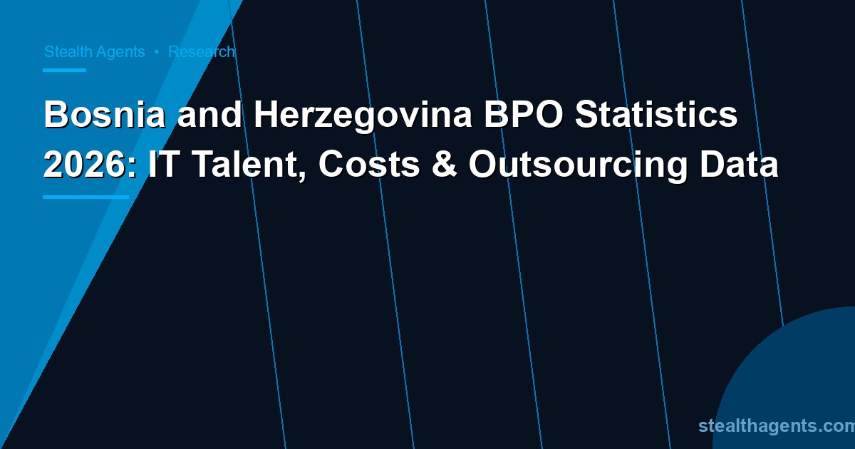 Bosnia and Herzegovina BPO Statistics 2026: IT Talent, Costs & Outsourcing Data