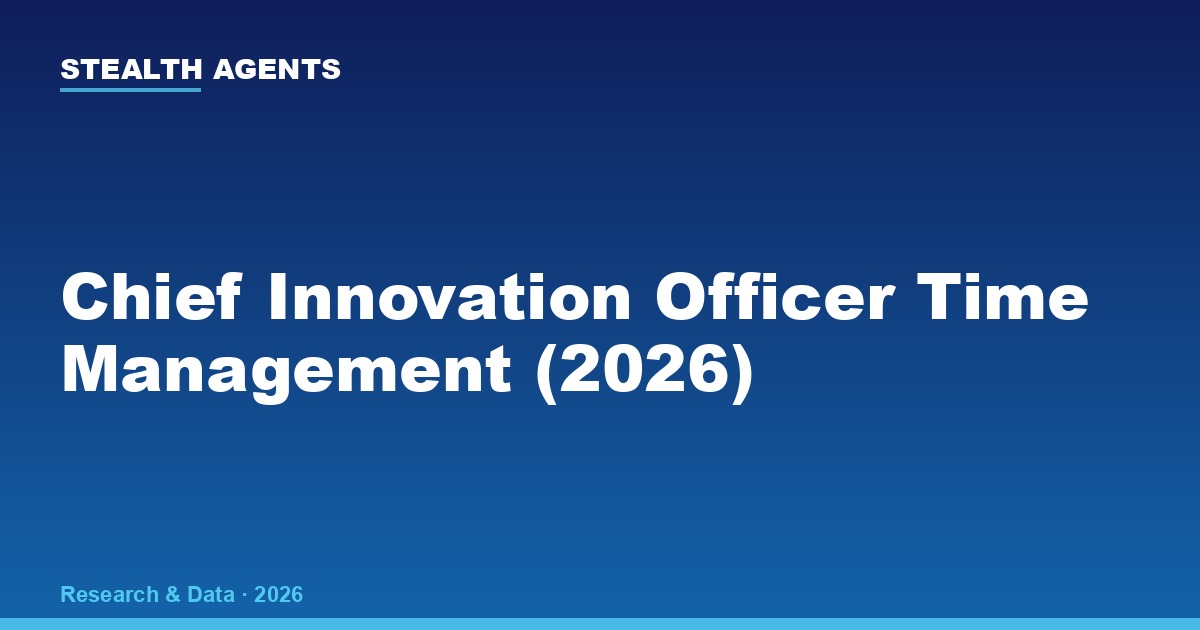 Chief Innovation Officer Time Management (2026): How CINOs Actually Spend Their Hours