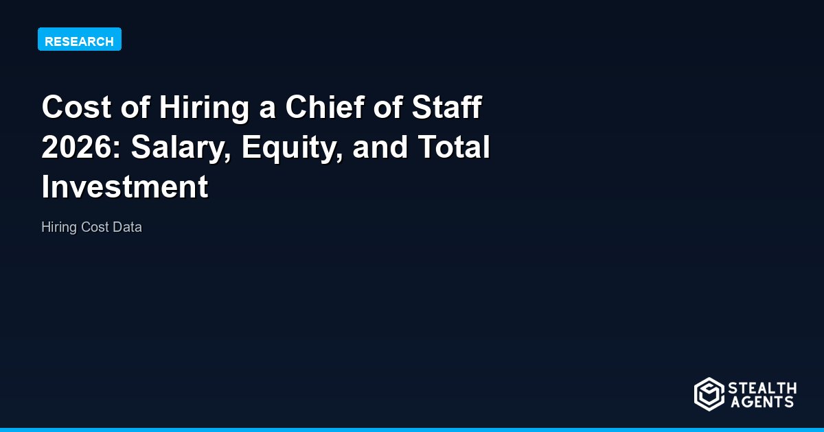 Cost of Hiring a Chief of Staff 2026: Salary, Equity, and Total Investment