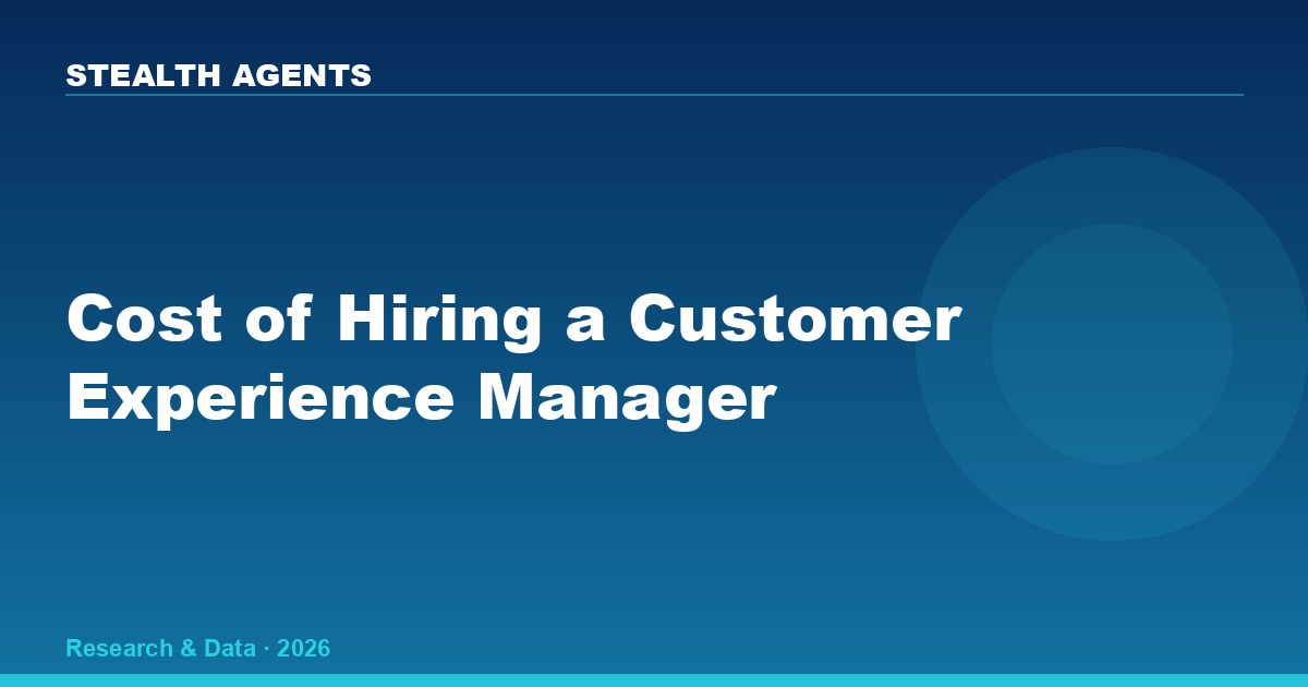 Cost of Hiring a Customer Experience Manager 2026: Salary, Benefits, and Outsourcing Data