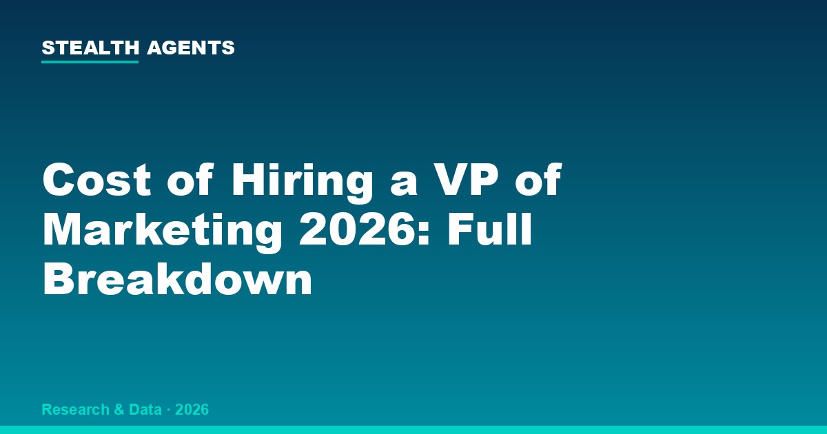 Cost of Hiring a VP of Marketing 2026: Salary, Search Fees, and Fractional Alternatives