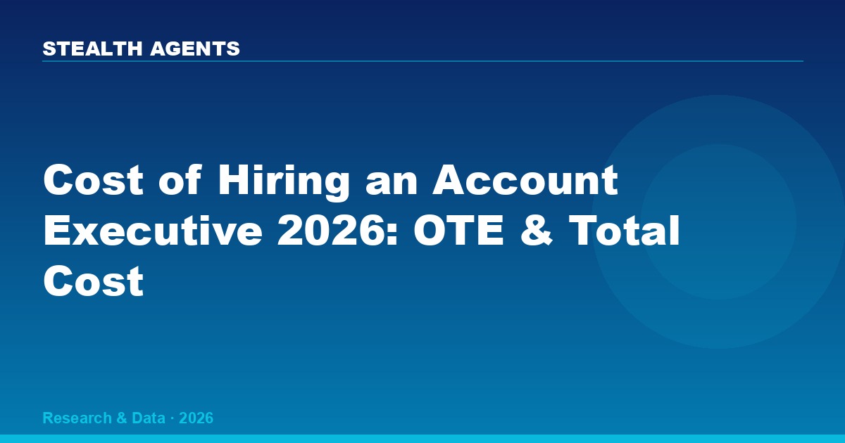 Cost of Hiring an Account Executive (2026): Salary, OTE, Ramp, and Fully-Loaded Cost