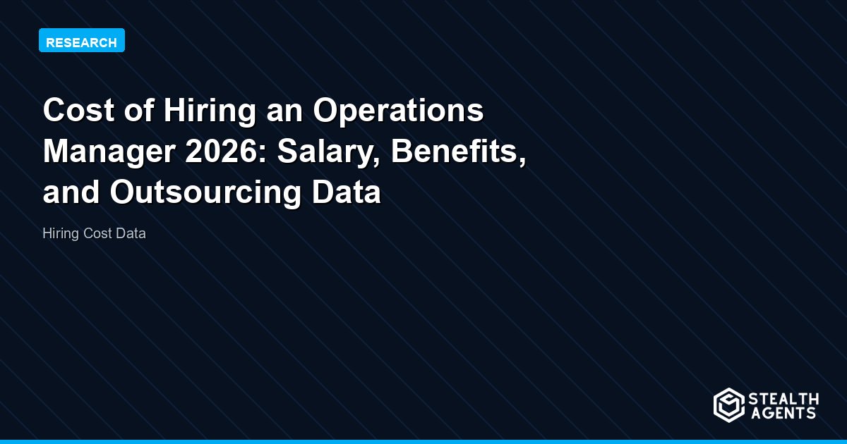 Cost of Hiring an Operations Manager 2026: Salary, Benefits, and Outsourcing Data