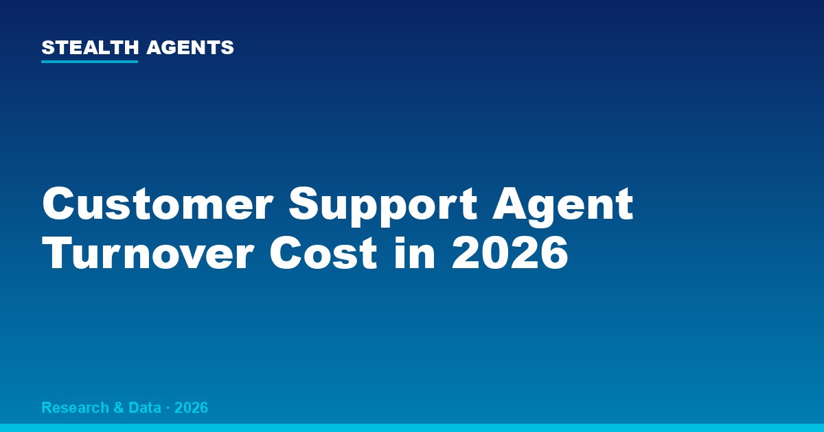 Customer support agent turnover cost in 2026: separation, replacement, training, and lost-productivity cost per departure