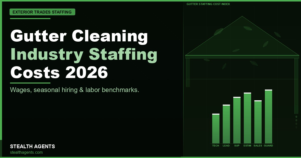 Gutter cleaning industry staffing costs 2026: wages, seasonal hiring & labor data