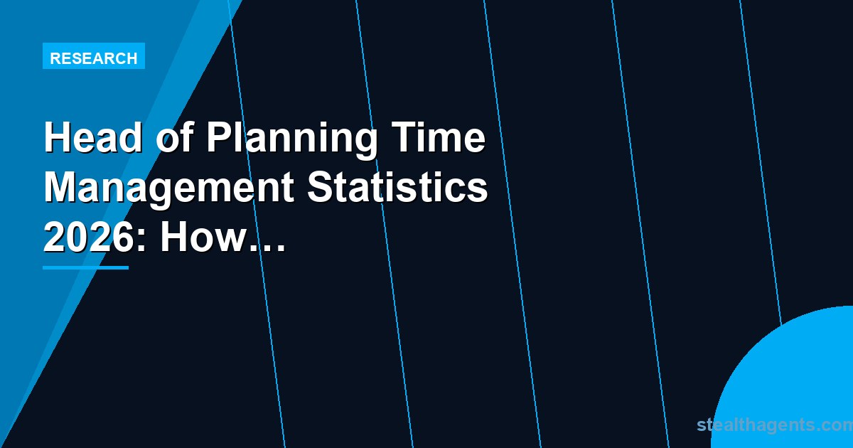 Head of Planning Time Management Statistics 2026: How Planning Directors Allocate Their Week