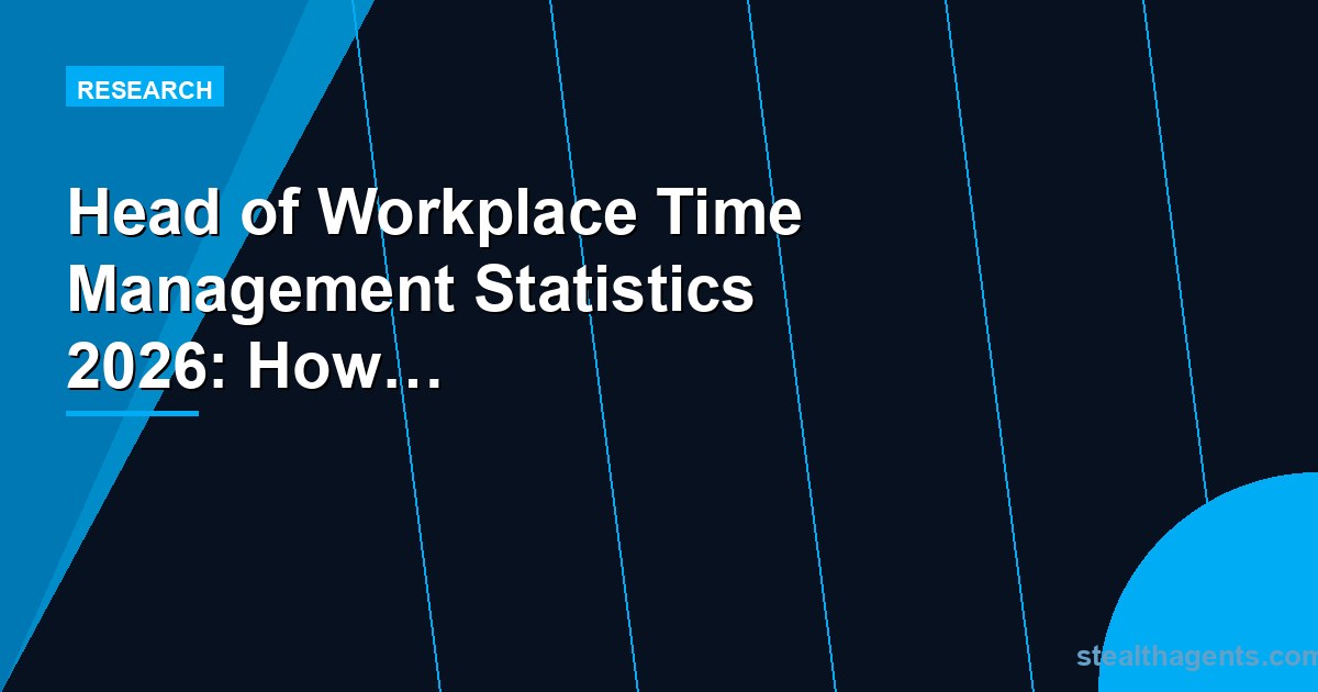 Head of Workplace Time Management Statistics 2026: How Workplace Leaders Actually Spend Their Week