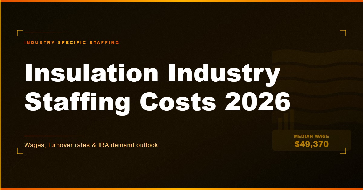Insulation industry staffing costs 2026: wages, labor shortages, and what hiring actually costs