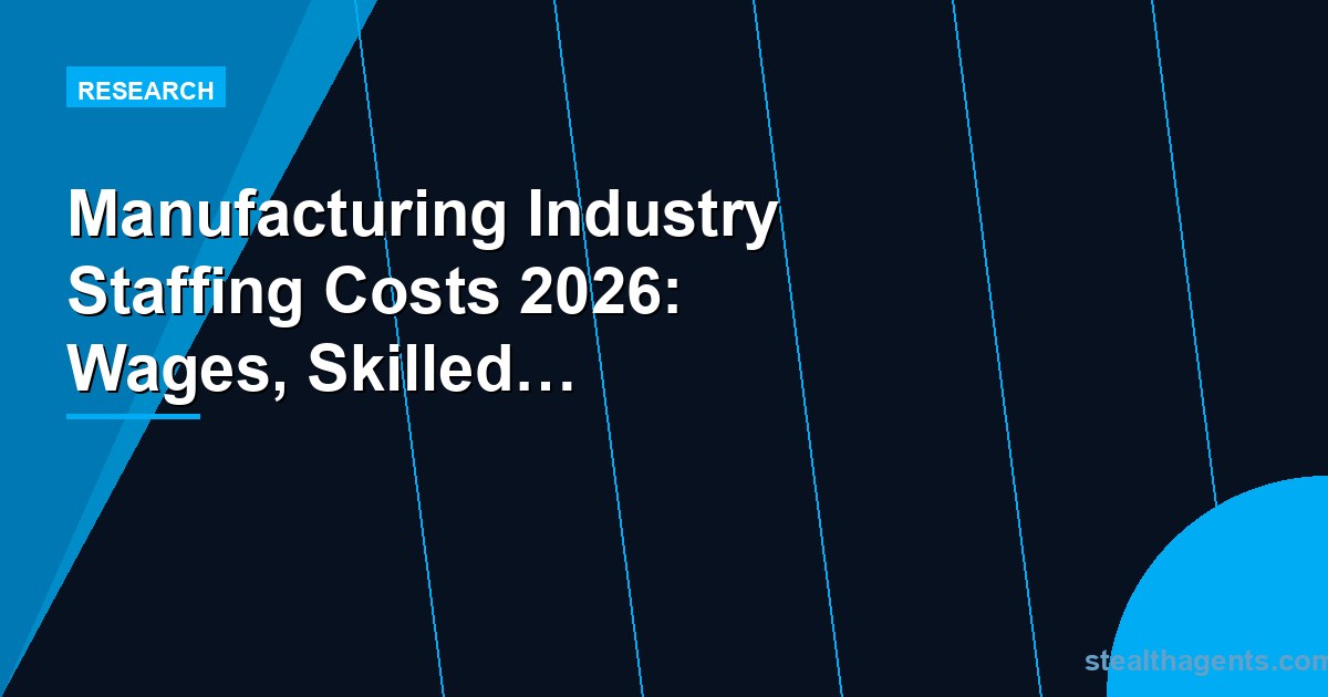 Manufacturing staffing costs 2026: wages, skilled labor shortages, and automation