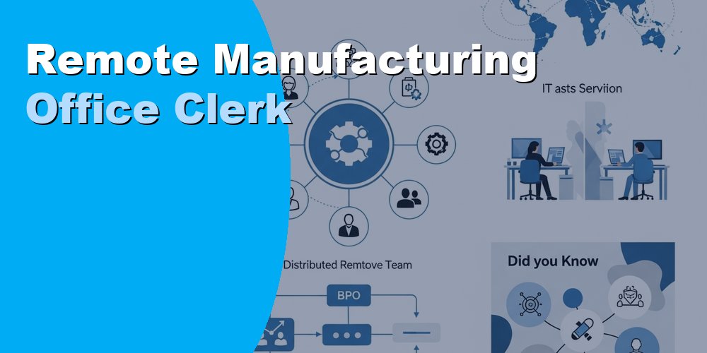 Remote Manufacturing Office Clerk: Duties, Cost, and Hiring 2026