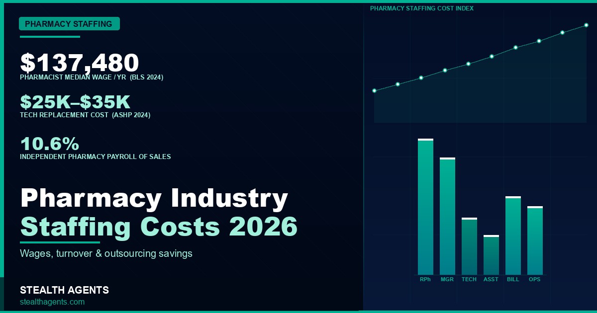 Pharmacy industry staffing costs 2026: wages by role, turnover, and what shortages actually cost