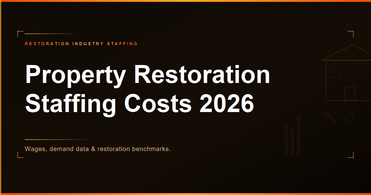 Property restoration staffing costs 2026: salary and labor cost benchmarks