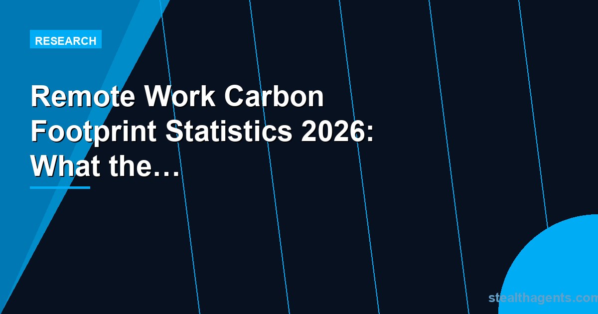 Remote Work Carbon Footprint Statistics 2026: What the Research Actually Shows