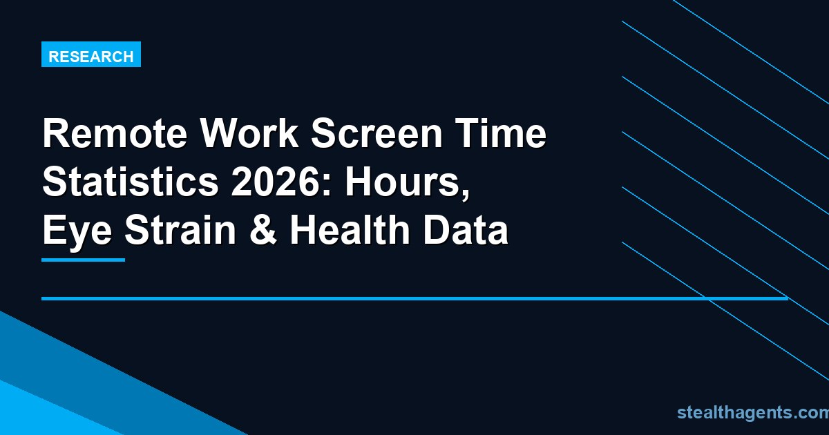 Remote Work Screen Time Statistics 2026: Hours, Eye Strain & Health Data