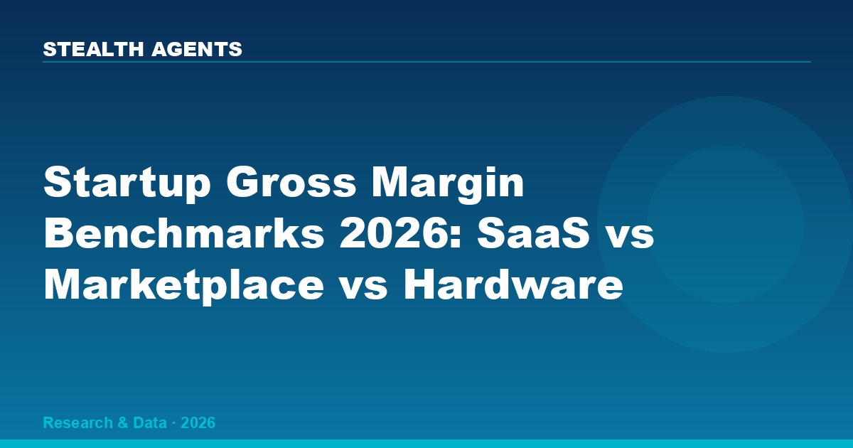 Startup Gross Margin Benchmarks 2026: SaaS, Marketplace, Hardware, and Services