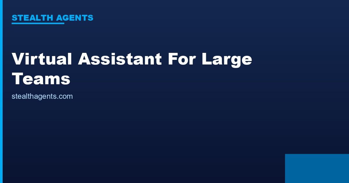 Virtual Assistant for Large Teams: Scaling VA Support Beyond the Solo Business Owner