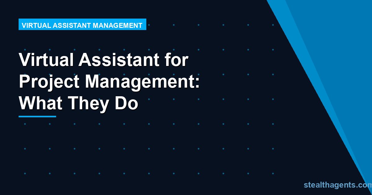 Virtual Assistant for Project Management: What They Do