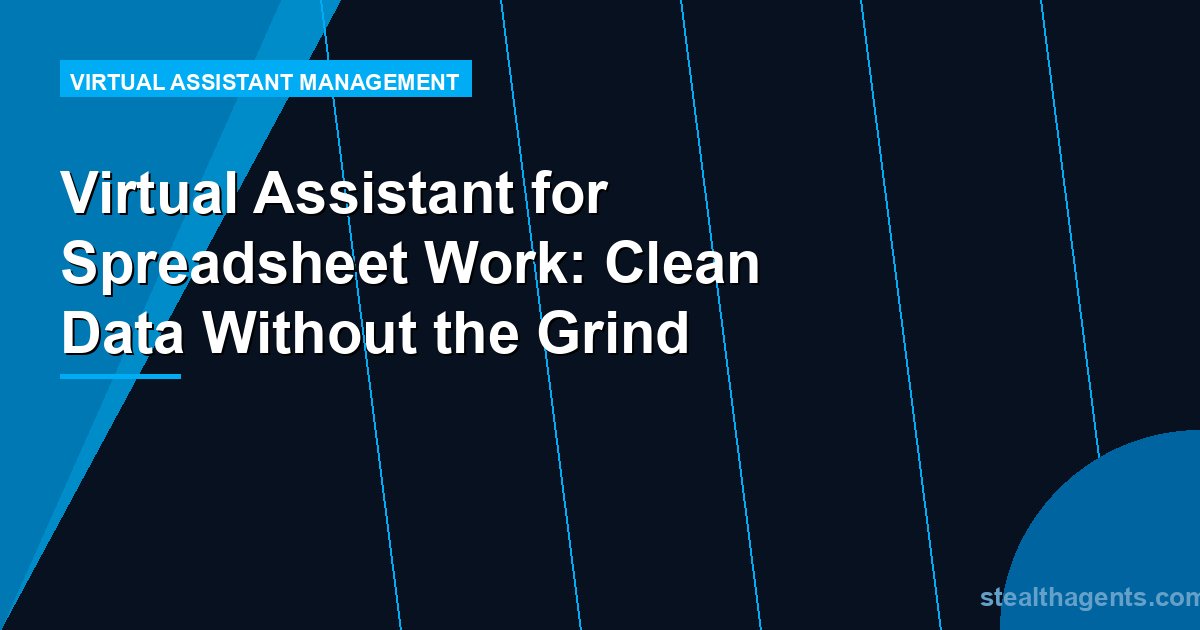 Virtual Assistant for Spreadsheet Work: Clean Data Without the Grind