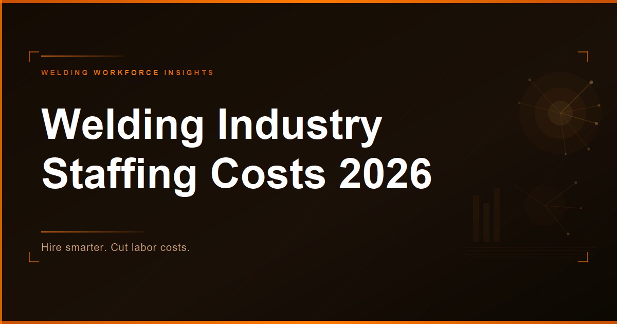 Welding industry staffing costs 2026: wages, certification premiums, and the welder shortage