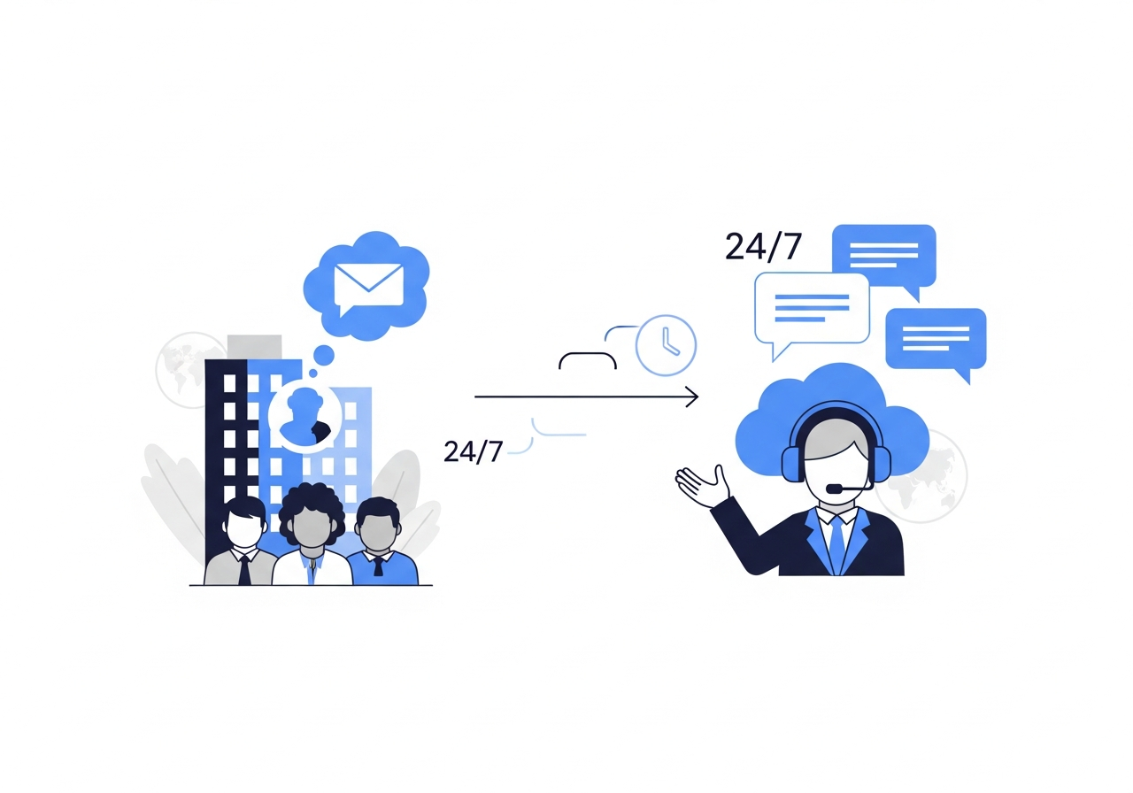 B2B live chat support