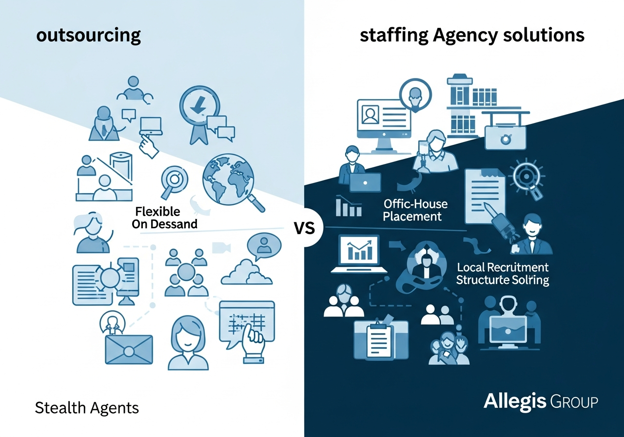 outsourcing vs staffing agency solutions