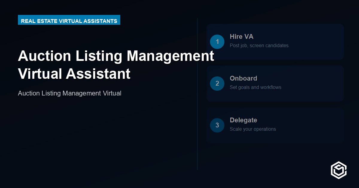 Auction Listing Management Virtual Assistant