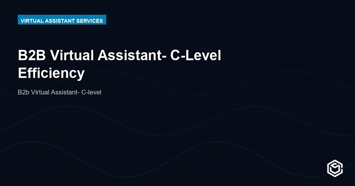 B2B Virtual Assistant- C-Level Efficiency