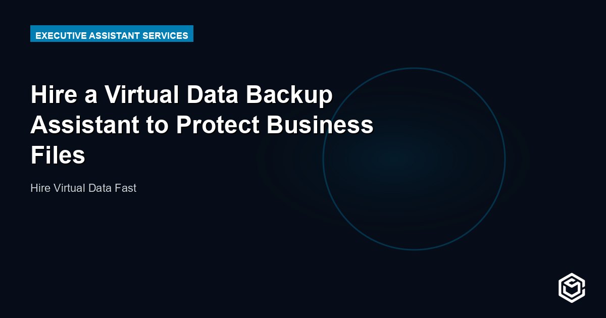 Hire a Virtual Data Backup Assistant to Protect Business Files