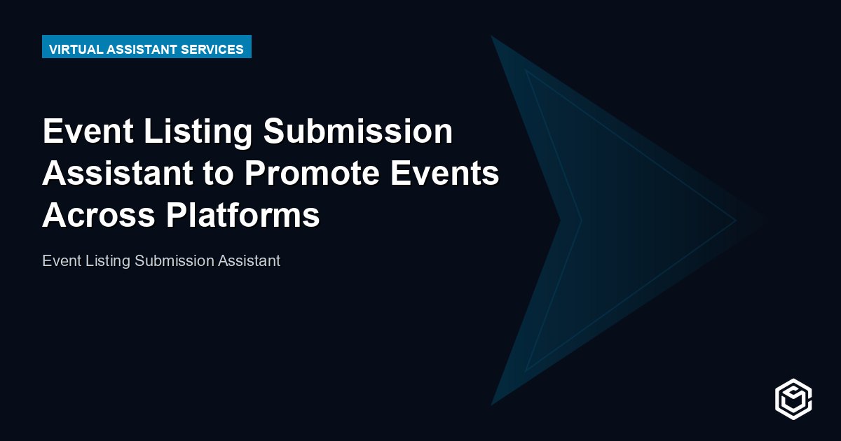 Event Listing Submission Assistant to Promote Events Across Platforms
