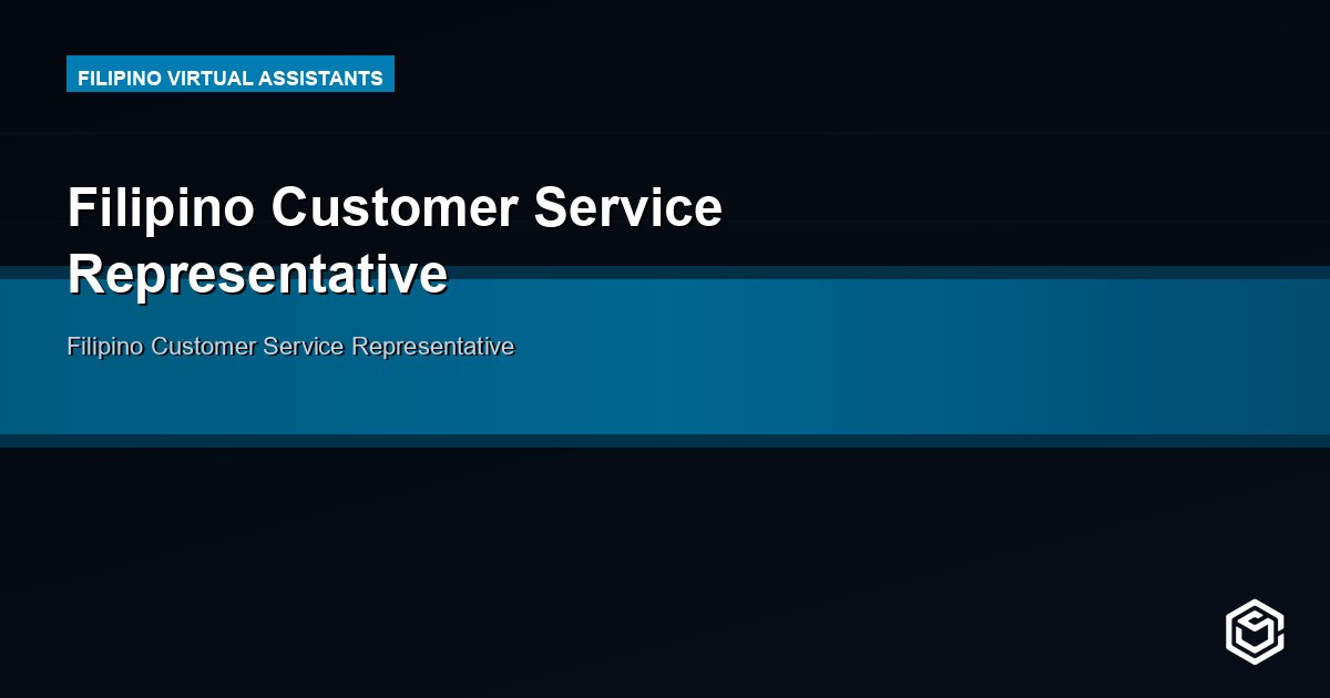 Filipino Customer Service Representative