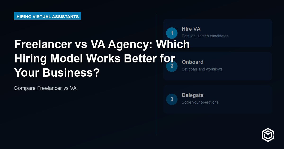 Freelancer vs VA Agency: Which Hiring Model Works Better for Your Business?