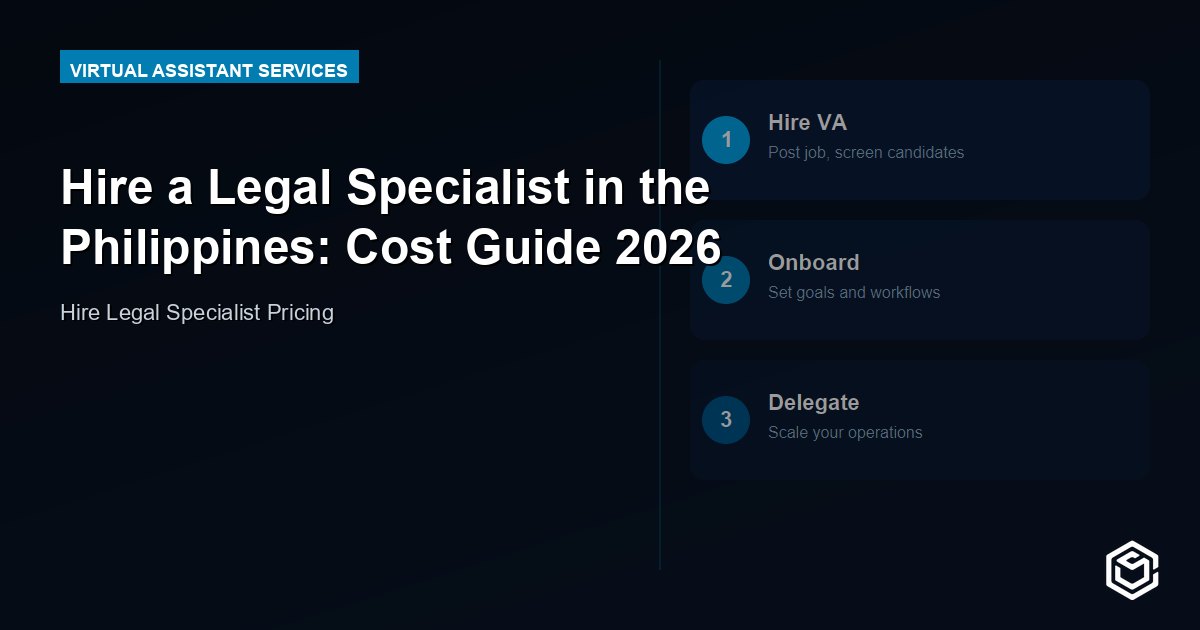 Hire a Legal Specialist in the Philippines: Cost Guide 2026