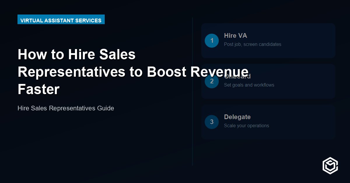 How to Hire Sales Representatives to Boost Revenue Faster