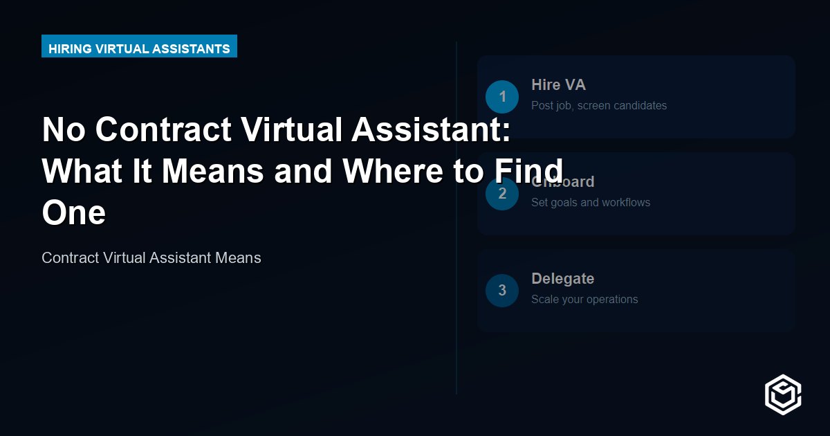 No Contract Virtual Assistant: What It Means and Where to Find One