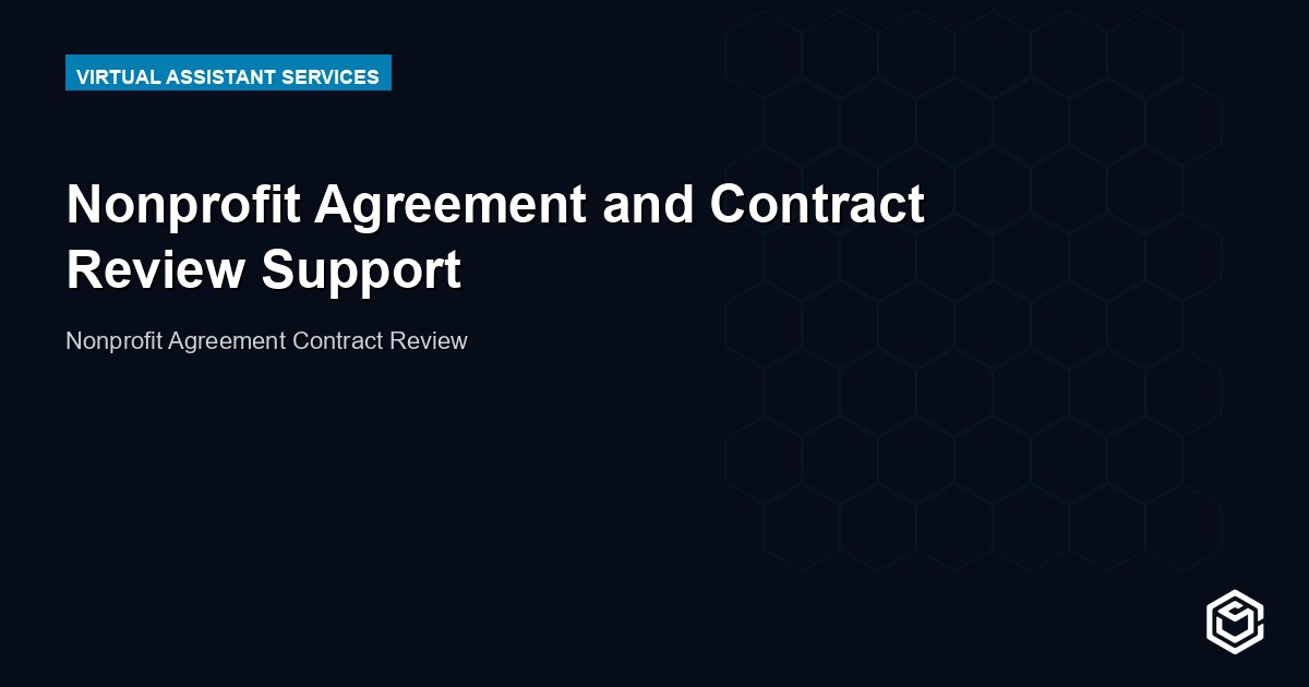 Nonprofit Agreement and Contract Review Support