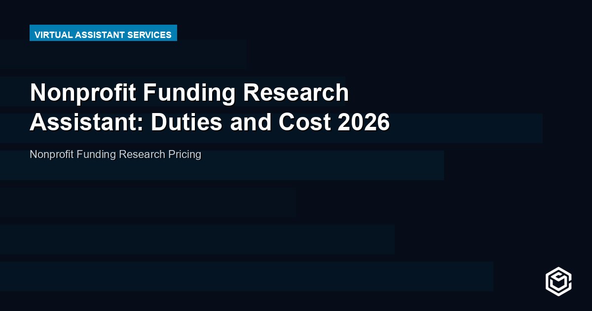 Nonprofit Funding Research Assistant: Duties and Cost 2026