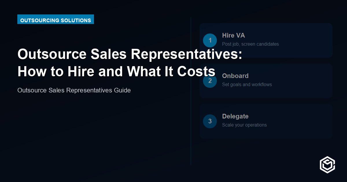 Outsource Sales Representatives: How to Hire and What It Costs